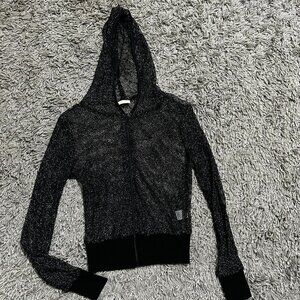 Y2K Sheer Grunge Hoodie Size M